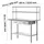 Vevor Gastronomie Arbeitstisch 1220 x 610 x 1400 mm, Edelstahltisch mit Grundboden & 2 Schubladen & Doppelaufsatzbord, Gewerblicher Vorbereitungstisch Werkbank für Restaurant Garage Küchentisch