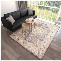 Orientteppich Oriente Teppich - Traditioneller Teppich Orient Grau, Mazovia, 80 x 200 cm, Geeignet für Fußbodenheizung, Pflegeleicht, Wohnzimmerteppich grau 80 x 200 cm