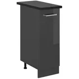 Vicco Apothekerschrank R-Line, Anthrazit Hochglanz/Anthrazit, 30 cm, AP Anthrazit