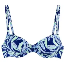 VIVANCE Bügel-Bikini-Top Damen blau bedruckt Gr.36 Cup B