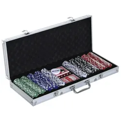 HOMCOM Pokerkoffer, bunt, Kunststoff/Aluminium