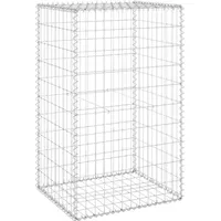 vidaXL Gabionenwand mit Abdeckung 60 x 50 x 100 cm