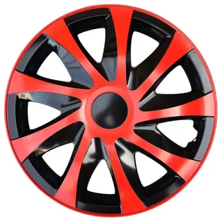 NRM KO240 Radzierblende Draco CS, Schwarz/Rot, 16 Zoll, 4er Set