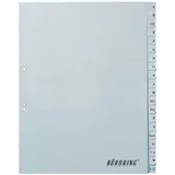 Büroring Register A-Z, Vollformat A4, 20-teilig, PP-Folie, grau