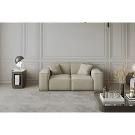 Fun Möbel Sofaset Designersofa CELES 3-2-1 in Stoff Opera Velvet Creme - Beige