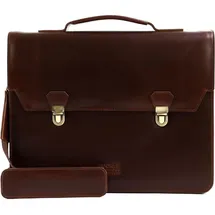 Buckle & Seam Notes Briefcase (14.17"), Notebooktasche, Braun