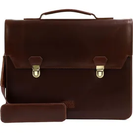 Buckle & Seam Notes Briefcase (14.17"), Notebooktasche, Braun