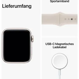 Apple Watch SE 2022 GPS 40 mm Aluminiumgehäuse polarstern, Sportarmband polarstern