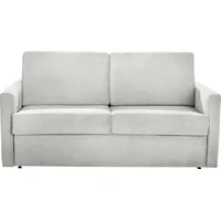 Home Affaire Schlafsofa Goldpoint 162 cm, Dauerschläfer, 120/200cm", 162x85x100 cm Luxus-Microfaser weich: grau (hellgrau), Einzel 2-Sitzer Bettfunktion, Bonell-Federkernmatratze
