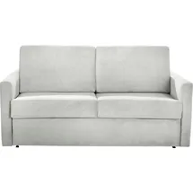 Home Affaire Schlafsofa Goldpoint 162 cm, Dauerschläfer, 120/200cm", 162x85x100 cm Luxus-Microfaser weich: grau (hellgrau), Einzel 2-Sitzer Bettfunktion, Bonell-Federkernmatratze