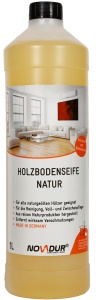 NOVADUR Holzbodenseife natur, Natürliche Oberflächenveredelung, 1000 ml - Flasche