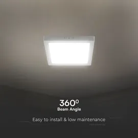 V-Tac LED-Aufbaupanel 6 Leuchtmittel quadratisch gold