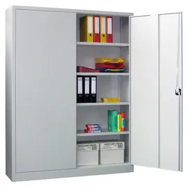 Stier Flügeltürenschrank Zink 1950x1500x400 mm grau