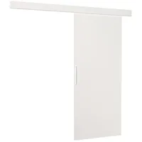 Feldmann-Wohnen Schiebetür Tess (Schiebetür mit Schiebesystem, 1-St., moderne Optik, Schiebetür inklusive Schiebesystem), 96x1,6x205cm weiß inklusive Schiebesystem weiß