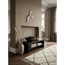 KADIMA DESIGN Wanddeko, Möwe aus poliertem Aluminium, 30cm Höhe, Wandbefestigung, silber. Metall, 30x13x3 cm mit Wandhalterung