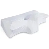 luxuskollektion Nackenstützkissen Orthopädisch Memory Foam 70 x 40 cm Weiß