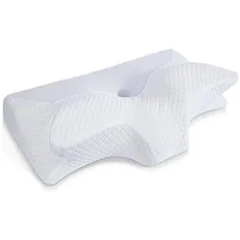 luxuskollektion Nackenstützkissen Orthopädisch Memory Foam 70 x 40 cm Weiß