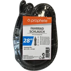 Fahrradschlauch PROPHETE "Fahrradschlauch", schwarz (farbe}), Fahrradschläuche, 48mm, Dunlopventil (DV), 28 Zoll (71,12cm)