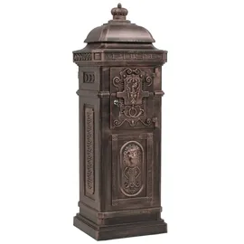 vidaXL Säulenbriefkasten Vintage-Stil bronze