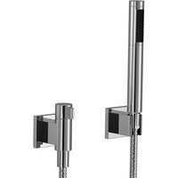 Dornbracht Schlauchbrausegarnitur mit Einzelrosetten und Ventil platin matt (27809985-06)