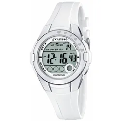 Chronograph CALYPSO WATCHES "Digital Crush", weiß, Armbanduhren, Damen, Armbanduhr, Quarzuhr, Damenuhr, digital, Datum, Stoppfunktion