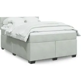 vidaXL Boxspringbett 160 x 200 cm Hellgrau