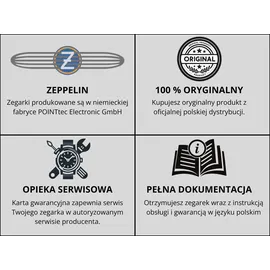 Zeppelin LZ 14 Marine Edelstahl 42,0 mm 8886M-3