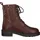 Marco Tozzi Damen Stiefeletten zum Schnüren aus Leder mit Reißverschluss, Braun (Cognac), 41 EU