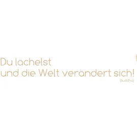 KOMAR Deko-Sticker Du Lächelst 14 cm x 70 cm