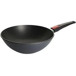 WOLL Guss-Wok- und Rührpfanne   Diamond Lite , schwarz , Aluminium-Guss , Maße (cm): H: 10  Ø: 30