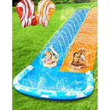 685 cm Rutsche und Wasserrutsche mit 2 Bodyboards, Rasen-Wasserrutsche mit ei...