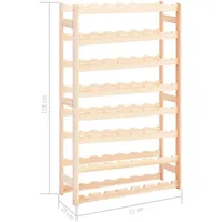 vidaXL Weinregal 56 Flaschen Kiefer 0 x 0 x 0 cm Beige