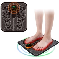 EMS Fußmassagegerät,Fußmassagegerät Elektrisch,8 Modi und 19 Intensitäten, zur Durchblutungs-und Muskelschmerzlinderung,Faltbares und Tragbares Elektrisches Fußmassagegerät