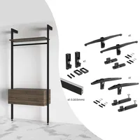 Emuca - Stützensets für 1 Holzregal, 1 Modul und