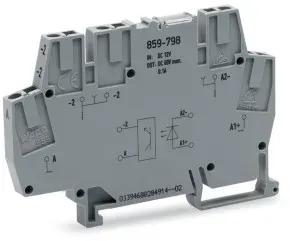 Wago 859-722 Optokopplermodul, Ausgangsspannungsbereich DC 10 ... 30 V, Bahn, grau 859722