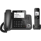 Panasonic KX-TGF320E, DECT, Schwarz, LCD, AAA, 1,88 - 1,9 Hz, Wall/Desk - Schwarz