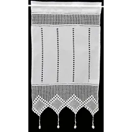 HOSSNER - ART OF HOME DECO Scheibengardine "Attersee" Gr. 1, weiß, B:40cm H:75cm, Baumwolle, HOSSNER - ART OF HOME DECO, Gardinen
