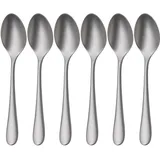 WMF Merit Espressolöffel-Set, 6 Stück, 6 Personen, sandgestrahlt, Ergonomisch, Cromargan protect®, Spülmaschinenfestes Besteck 1140966310