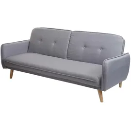 MCW Schlafsofa MCW-J18, Couch Klappsofa Gästebett Bettsofa, Schlaffunktion Stoff/Textil 185cm ~ grau