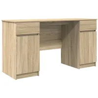 VidaXL Schreibtisch Sonoma Eiche 140x49x76 cm Holzwerkstoff