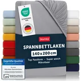 Blumtal Spannbettlaken Mikrofaser 140 x 200 cm grau