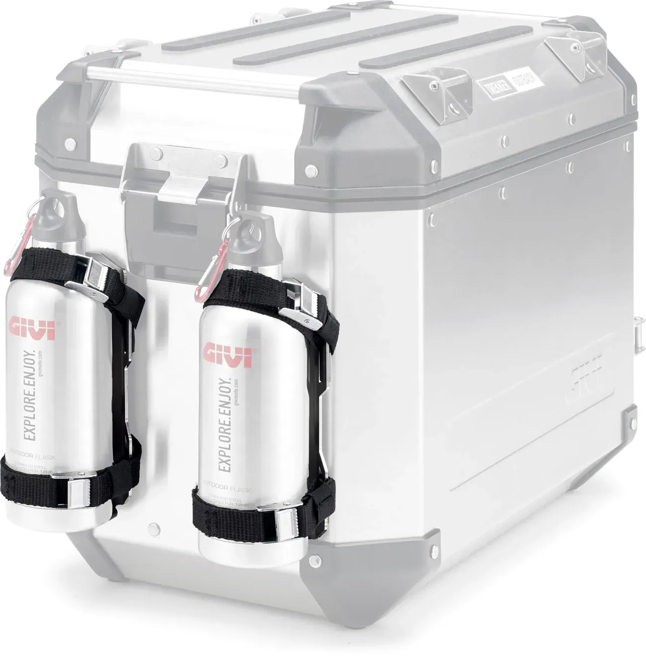 Givi E162, porte-bouteille - Argent/Noir