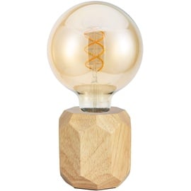 Pauleen Woody Sparkle Tischleuchte aus Holz skandinavische Tischlampe Würfellampe max25W E27