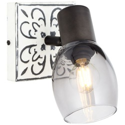 Brilliant Wandspot Tolosa creme rauchglas E14 max. 40W schwenkbar