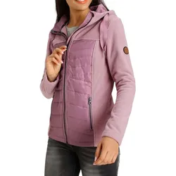 KangaROOS Damen Fleece-Jacke nachhaltige Steppjacke mit Kapuze Übergangs-Jacke 49600062 Rosa - 34