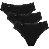 SLOGGI 24/7 Cotton Lace Tai C3p Slip Schwarz 40
