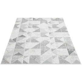 Carpet City "ANTIK231", grau, B:160cm H:10mm L:230cm, Polyester, Teppiche, Kurzflor, 3D-Optik, Klassisch-Modern für Wohnzimmer, Schlafzimmer