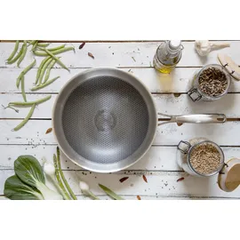 ELO PREMIUM Wok ELO PREMIUM "Relief Evolution Wokpfanne", edelstahl, B:31,5cm H:8,5cm L:55,5cm Ø:30cm, Pfannen, Wok, durchgehender Aluminium-Kern, außen magnetischer Edelstahl