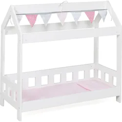 Puppenbett CHIC2000 "Stars Grey" Puppenmöbel grau (stars grey) Kinder mit Bettdecke und Kopfkissen