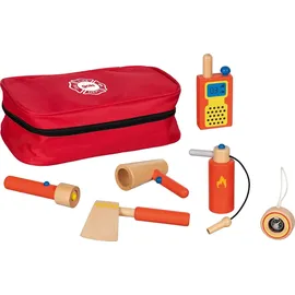 Gollnest & Kiesel GmbH & Co. KG Goki 51474 - Feuerwehr-Einsatztasche mit Zubehör, rot, 7-teilig, Textil/Holz, ca.25x15cm